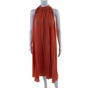 TOME Collective Womens Orange Pleated Dress Orange Size 4 15081873